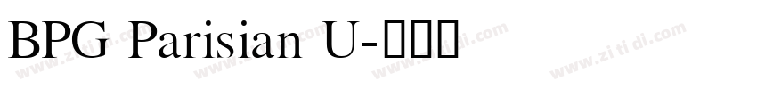 BPG Parisian U字体转换